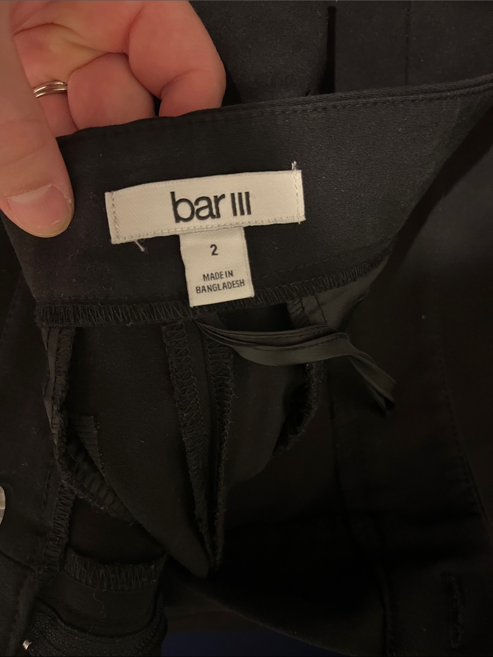 Bar III Black Slim Trousers